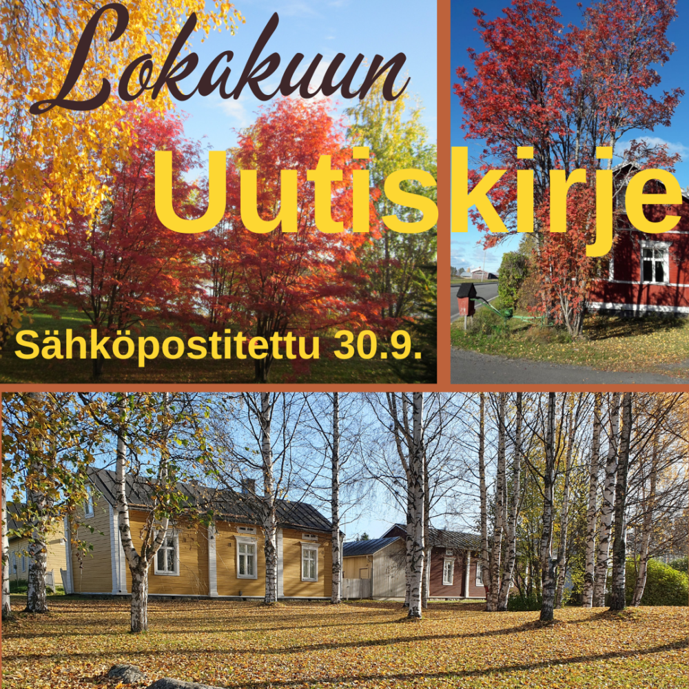 Lokakuun uutiskirjeet sähköpostitettu tilaajilleen 30.9.